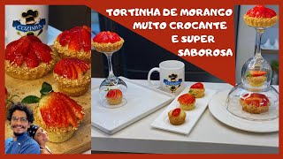TORTINHA DE MORANGO DE PADARIA RECEITA MUITO FCIL