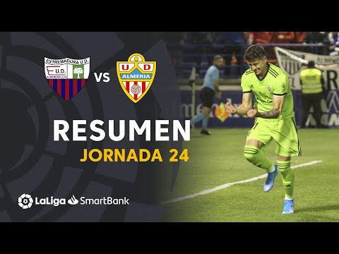 Resumen de Extremadura UD vs UD Almería (1-2)