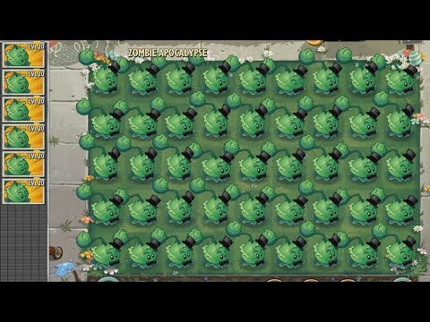 Plants vs Zombies 2 Challenge - Cabbage-pult vs all Gargantuar