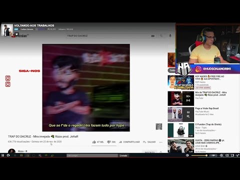 HUDSON AMORIM REAGINDO TRAP DO DACRUZ - Mira invejada - Rizzo prod. JottaR