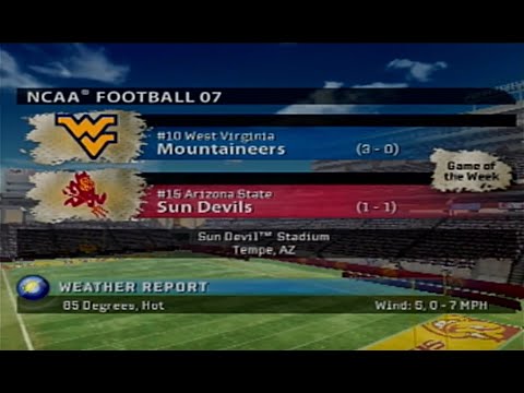 #10 West Virginia @ #15 Arizona State (Week 4) (2021) (NCAA Football 07)