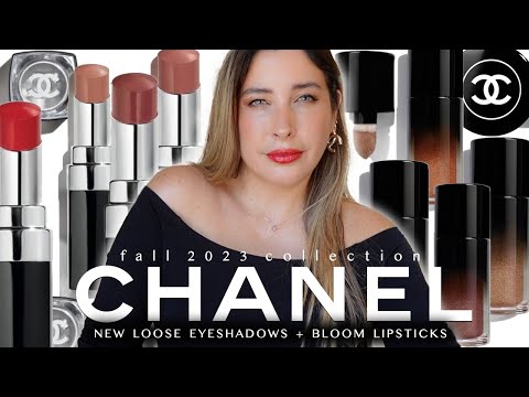 CHANEL FALL 2023 : CHANEL LOOSE EYESHADOWS Application + CHANEL COCO  BLOOM LIPSTICKS SWATCHES