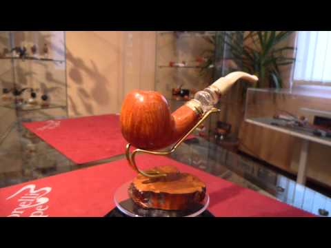 Pipa in radica e vetro bent - www.paronellipipe.it