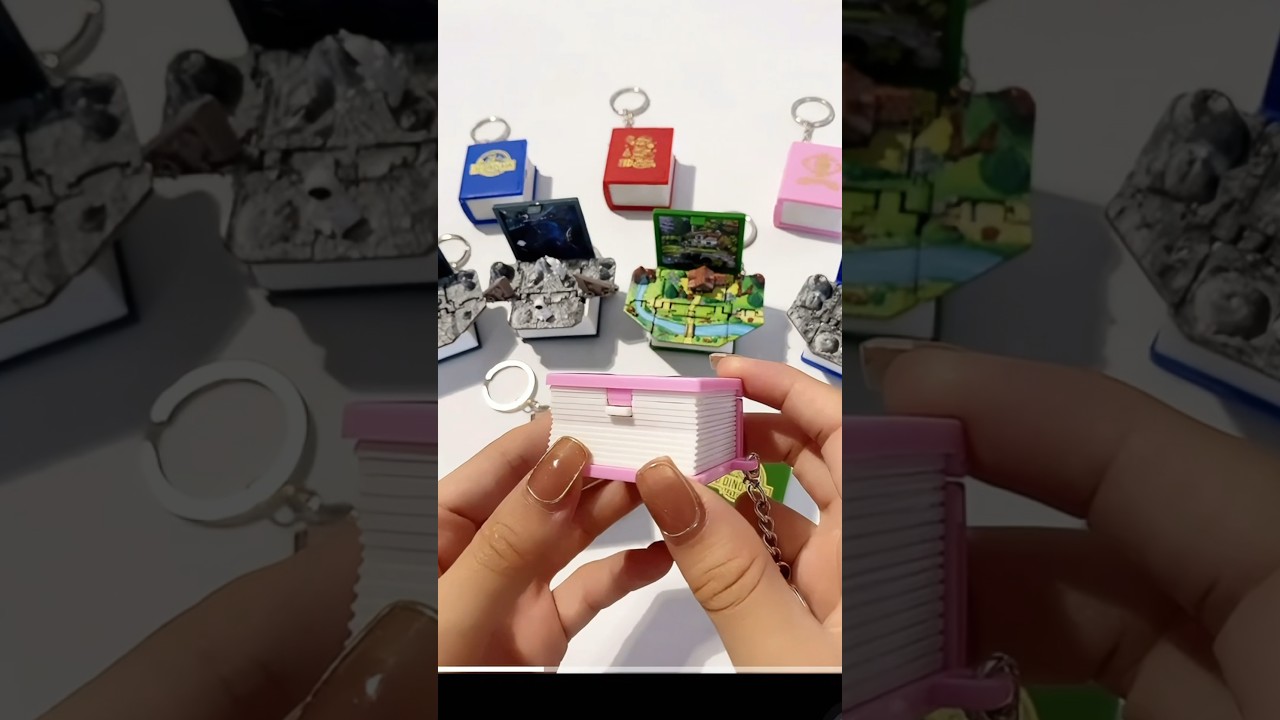 3d Folding Book Mini Keychain, Educational Stress Relief Creative Key Ring #diy #handmade #shorts