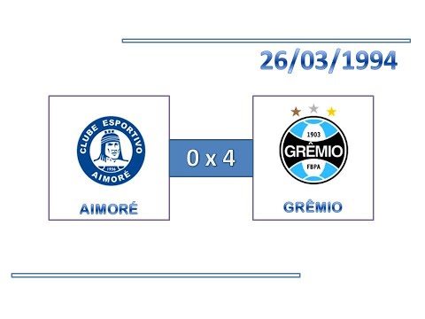 GOLS: Aimoré 0 x 4 Grêmio - 26/03/1994 - Campeonato Gaúcho