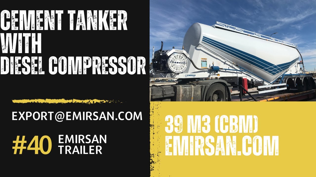 39 m³ V-Type Cement Tanker with Diesel Compressor