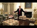 Donald Trump serves McDonald's on silver platters as White House chefs go unpaid amid shutdown Donald Trump serves McDonald's on silver platters as White House chefs go unpaid amid shutdown