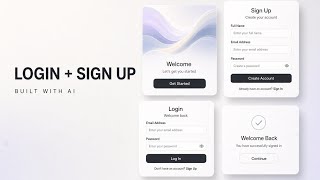 I Built a Modern Login & Sign Up Page with AI 🔥 | Full Website Tutoria