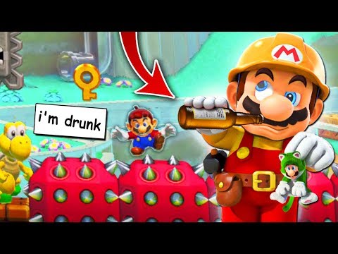 i got drunk on Super Mario Maker 2...