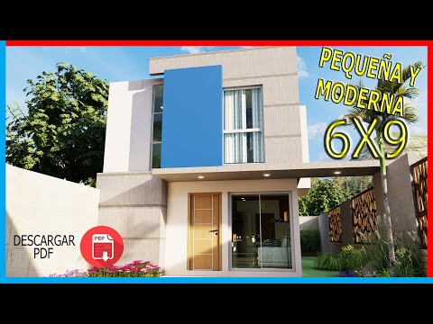 SMALL and ECONOMIC House of 6x9 Meters 4 BEDROOMS and Two FLOORS