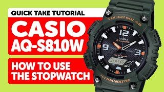 Casio AQ-S810W (5208) - HOW TO USE THE STOPWATCH
