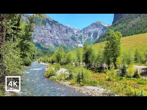 Telluride Ambience | Sunny Day in Rocky Mountains | Gentle Mountain River  | Relaxing Nature Sounds