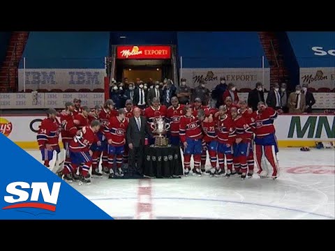 Montreal Canadiens Receive Clarence Campbell Bowl After Game 6