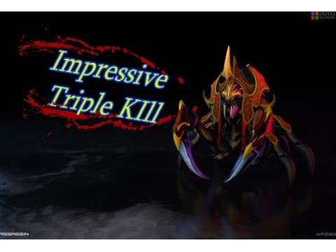 Dota 2 Awesome Nyx Assassin's Triple Kill ! HD