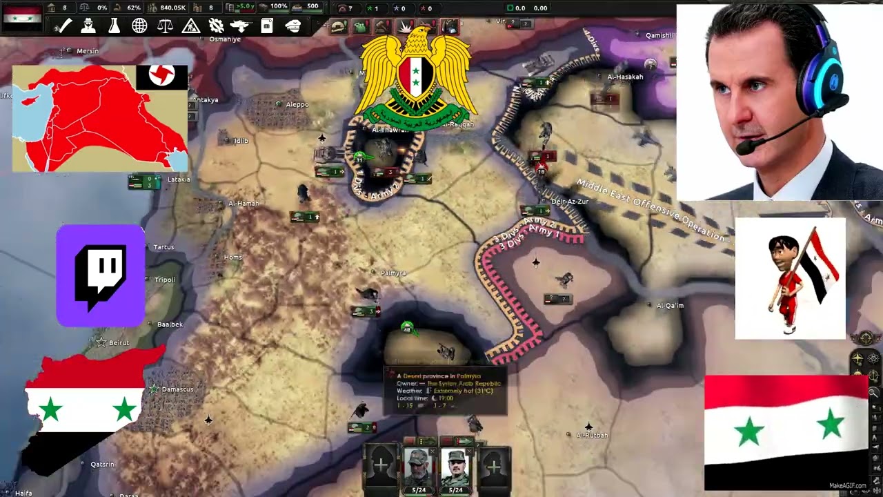 Bashar Al-Assad gaming HOI4