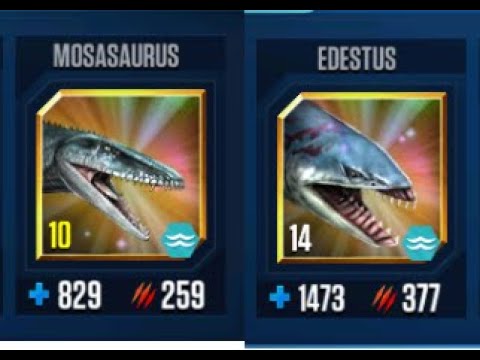 MOSASAURUS BATTLE EDESTUS II Jurassic World The Game II Dinosaurs Game