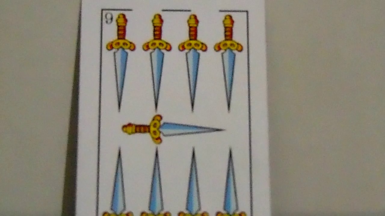 NUEVE DE ESPADAS - BARAJA ESPAÑOLA CAP 14