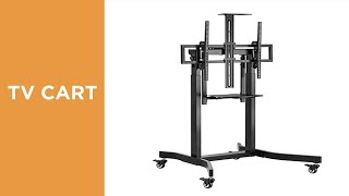 Deluxe Motorized Large TV Cart with Tilt, Equipment Shelf and Camera Mount TTL14-68TW installation