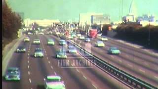 Los Angeles Freeway, 1950's.  Archive film 93137