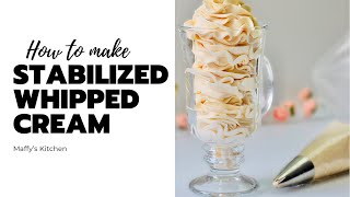 How To Make Stabilised Whipped Cream Frosting.  Pudding Mix Method.