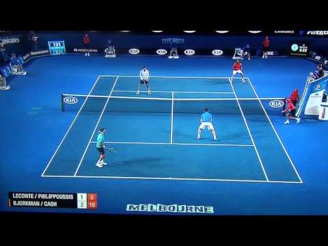 Henri Leconte goes crazy during tennis match