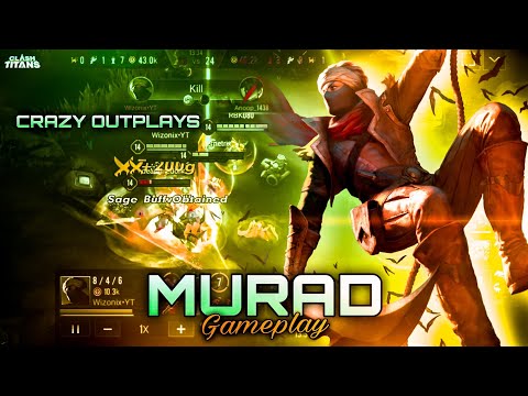 Murad Gameplay With Voice-over Guide | Crazy Outplays | Clash of Titans | COT | MOBA | India