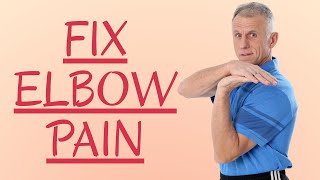 Fix Elbow Pain, One Simple Self Treatment (90 Seconds). Tennis &amp; Golfers Elbow.