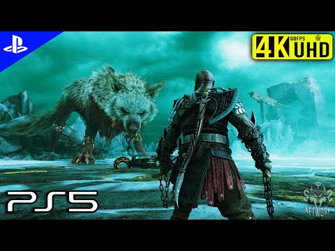 (PS5) THE GIANT DOG Garm vs. KRATOS [4K 60FPS] God of war Ragnarok Gameplay GMGOW | PART 01