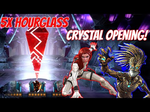 5x 6* BLACK WIDOW (DEADLY ORIGIN) CRYSTALS! YA HATE TO SEE IT! - MARVEL CONTEST OF CHAMPIONS