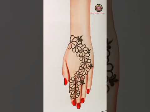 Beautiful Bel Back Hand Mehndi Design | Easy Mehndi Design for Beginners | Azra Mehndi Art