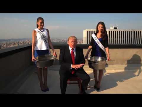Donald Trump's ALS Ice bucket challenge with Obama's ALS Ice bucket challenge audio instead