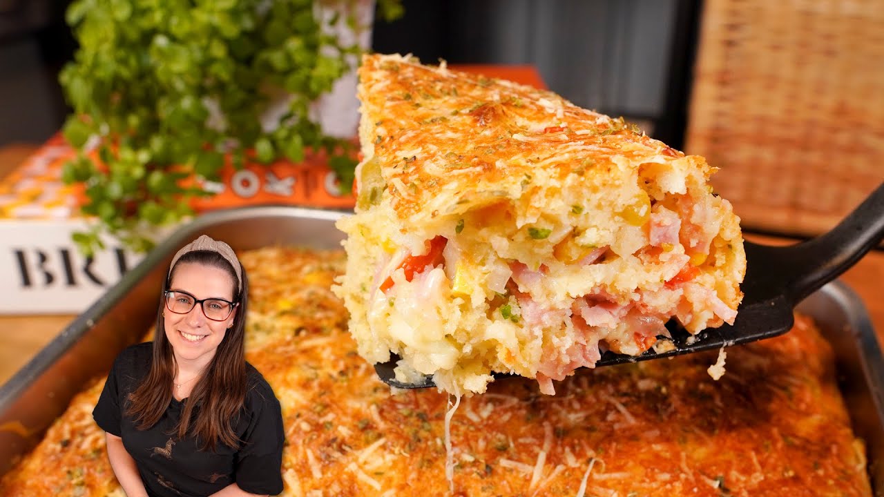 TORTA SALGADA SIMPLES E DELICIOSA! Mexeu ta pronto! Torta salgada massa fofinha