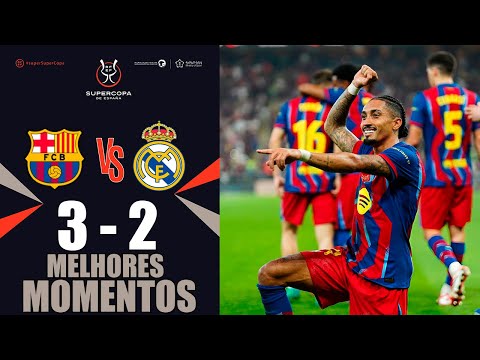 Barcelona x Real Madrid 3-2 Melhores Momentos | FINAL | Supercopa da Espanha 2026