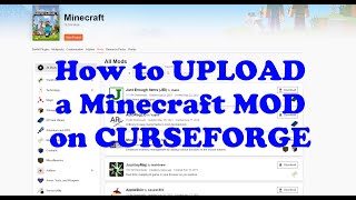 How to Upload a Minecraft Mod to CurseForge!