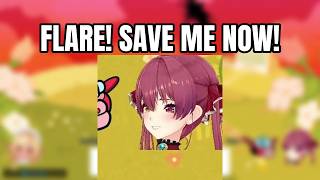 Marine Screams for Flare's Help in Rhythm Heaven Chaos | Houshou Marine