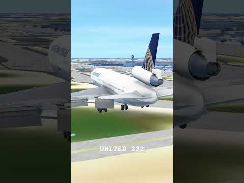 UNITED 232 💀CRASHING Sioux City #aviation crash shorts animation