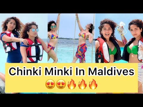Chinki - Minki Sizzling Beach Photos From Maldives Trip #chinkiminki #bollywoodnews #maldives #trend