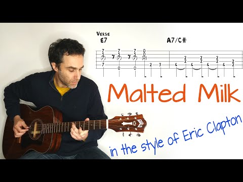 Malted Milk - in the style of Eric Clapton - Guitar lesson / tutorial / cover with tab