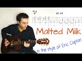 Malted Milk - in the style of Eric Clapton - Guitar lesson / tutorial / cover with tab