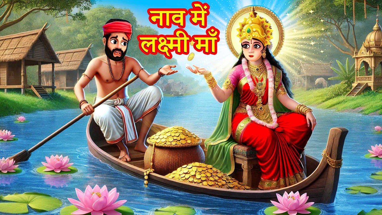 जब लक्ष्मी माँ ने  सोने की नाव का वरदान दिया! |Hindu Dharm Stories |Cartoons Kahaniyan |Hindi kahani
