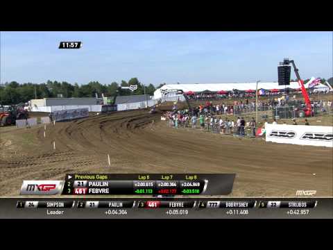 Romain Febvre passes Gautier Paulin MXGP of Belgium 2015