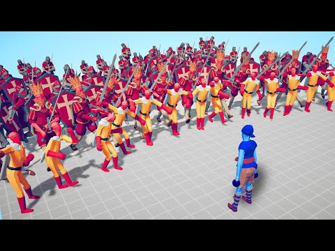 BOMBER GOD 👹 Vs 👑 EVERY MELEE UNITS x100 / Totally Accurate Battle Simulator ( TABS )
