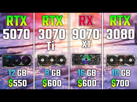 RTX 5070 vs RTX 3070 Ti vs RX 9070 XT vs RTX 3080 | Test in 7 Games