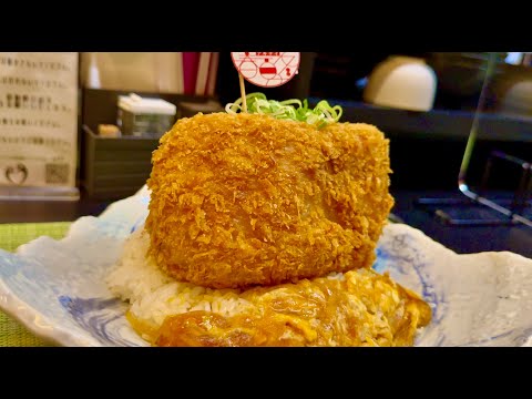 [Porción grande] ¡El plato de chuletas más grueso de Japón! ¿Podrás terminar un katsudon enorme con un peso total de 1,3 kg? ｜Fukuoka Gourmet Tonkatsu