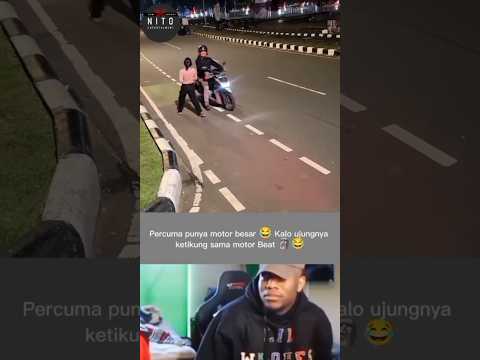 Percuma punya motor besar 😂 kalo ujungnya ketikung sama motor Beat 🗿 #shorts #ngakak #lucu #viral