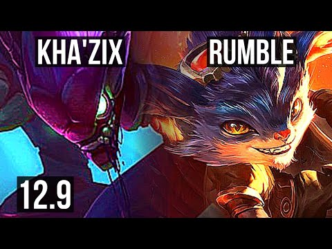 KHA'ZIX vs RUMBLE (JNG) | 11/0/4, 1.9M mastery, Legendary | KR Diamond | 12.9