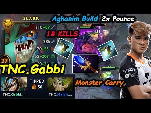 TNC Gabbi [Slark] Monster Carry Aghanim Build 2x Pounce Insane Right Click Dota 2 7.23E pro Gameplay