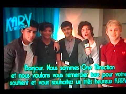 One Direction's message for Montreal's Karv l'anti-gala