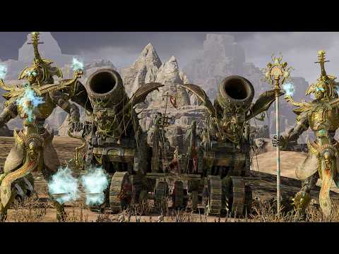 VAMPIRE COAST AND TOMB KINGS vs CHAOS DWARFS and WARRIORS OF CHAOS - Warhammer cinematic battle