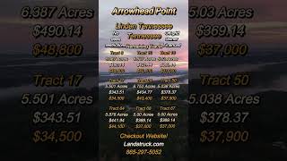 Owner Financed Land for sale! Remaining Tracts at Arrowhead Point! Linden, Tennessee!